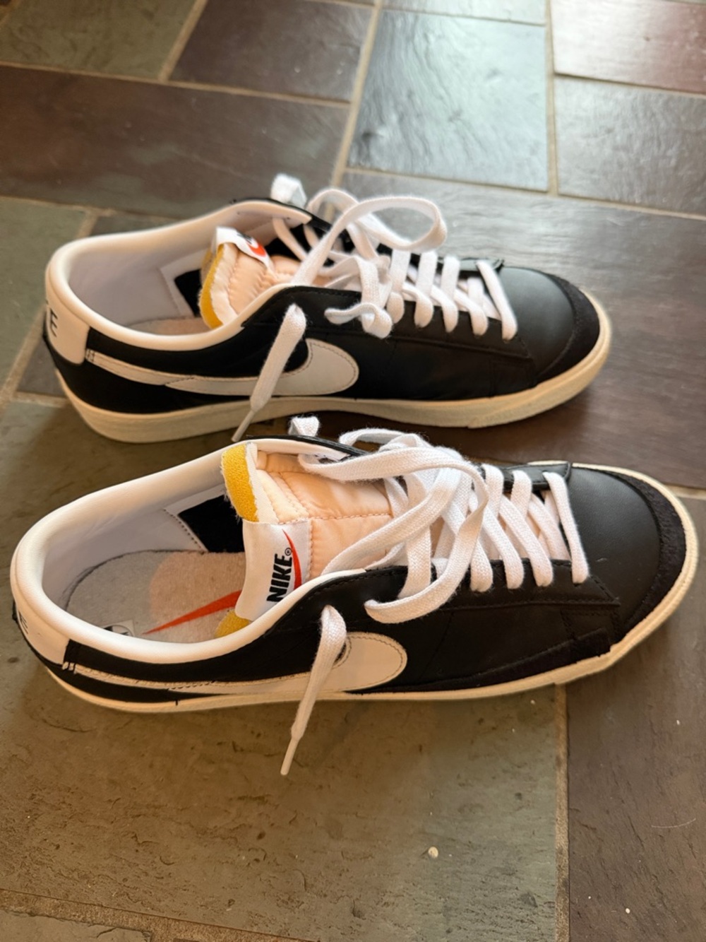 Nike Blazer Low Black and White Low-Top Sneakers - Picture 2 of 5